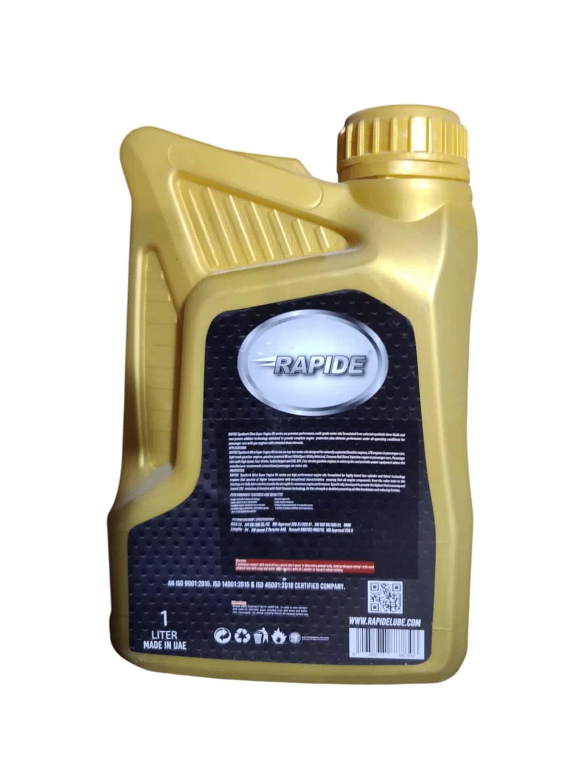 Rapide Ultra Power 5W-30 Tam Sintetik Motor Yağı, 1L - Tenderyard