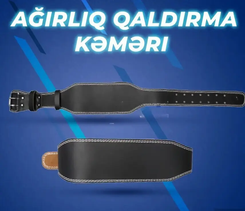 Yastıqlı Ağırlıq Qaldırma Kəməri (PU Dəri)