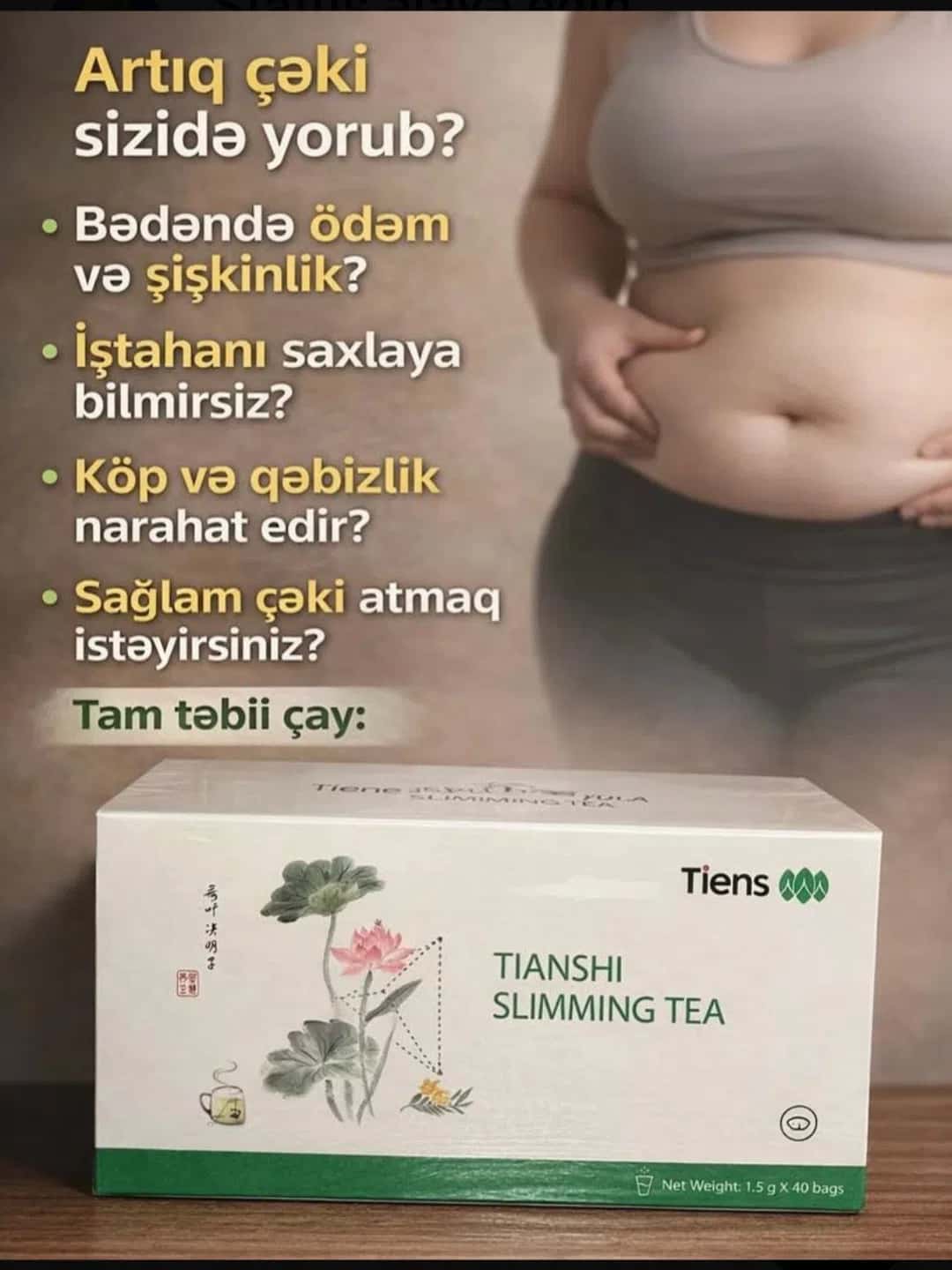 Arıqladıcı çay Tiens Tianshi Slimming Tea - Tenderyard