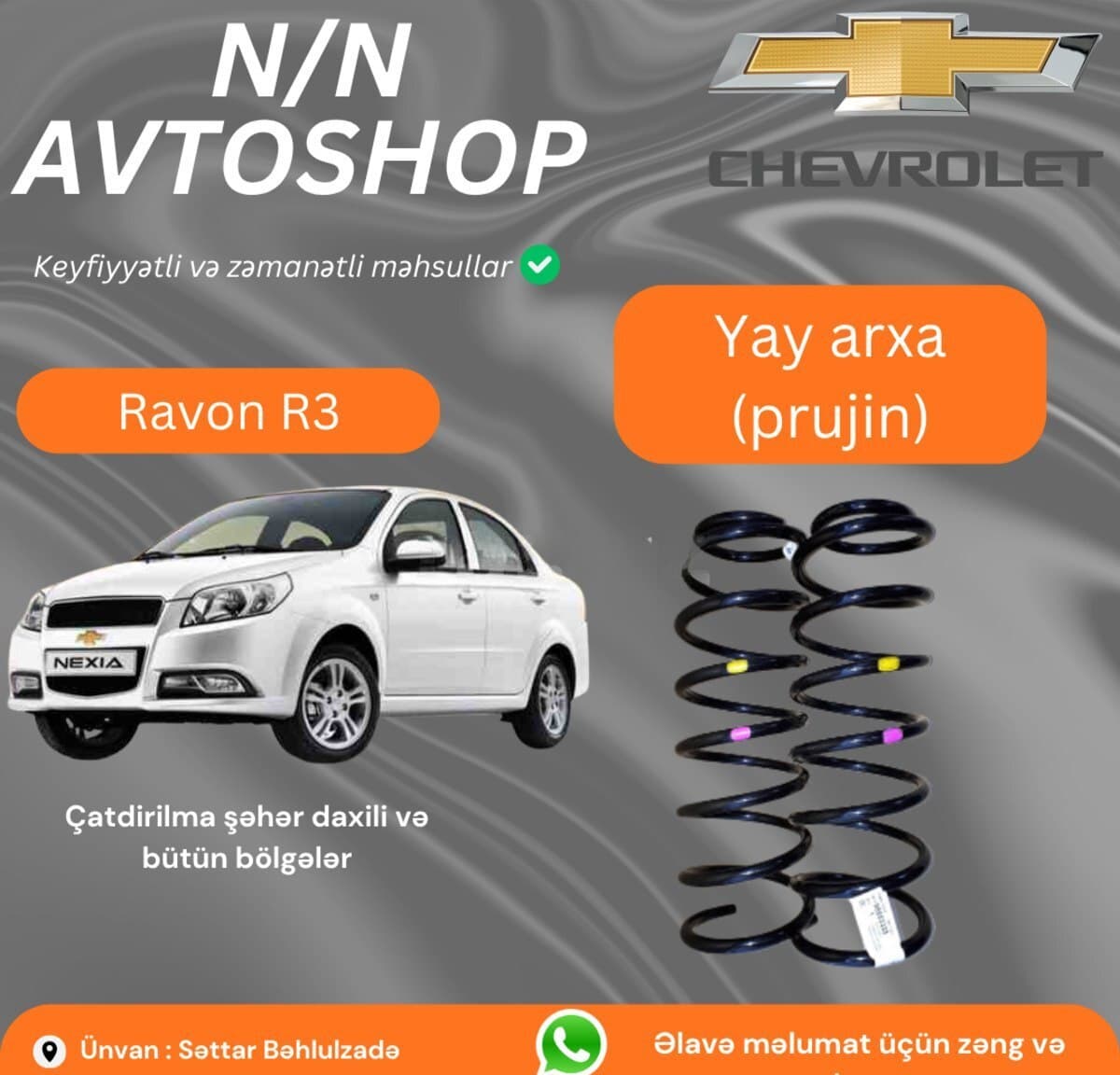 Arxa yaylar Ravon R3