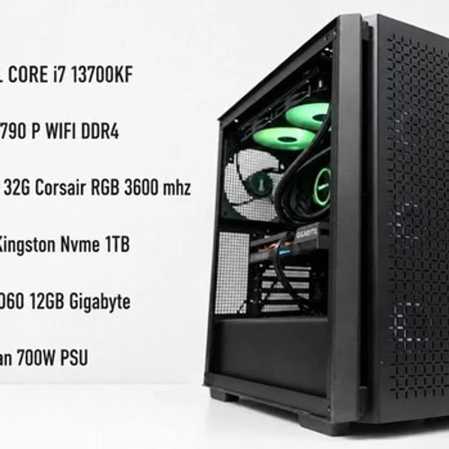 Gaming PC Intel i7-13700KF, RTX 3060 12GB, 32GB RAM