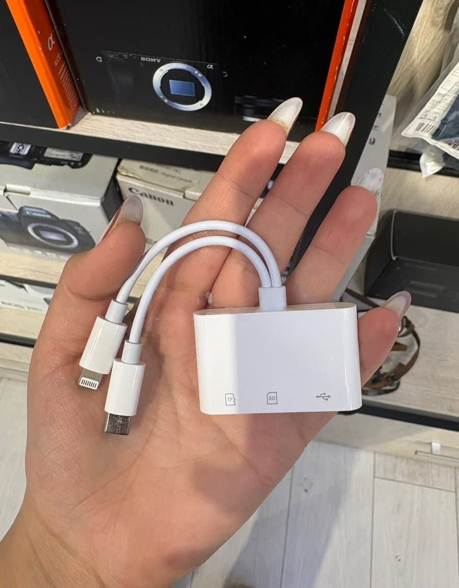 Kart oxuyucu 3-in-1 Lightning və Micro USB