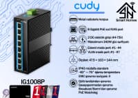 Sənaye PoE+ Kommutator Cudy IG1005P / IG1008P — şəkil 2