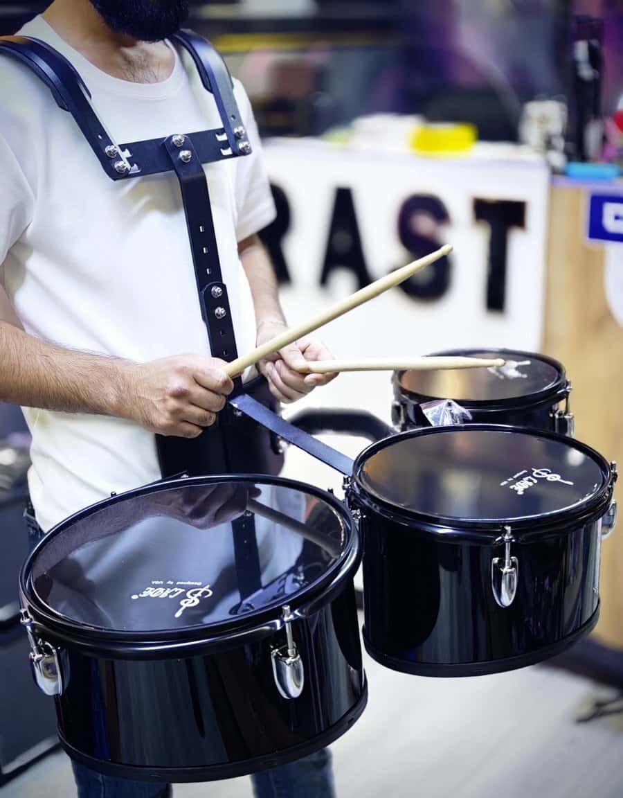 Marching snare drum 13 inch silver - Tenderyard