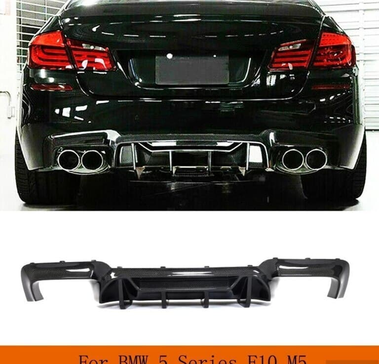 BMW F10 üçün 4 Xəttli Qara Parlaq Diffuzer