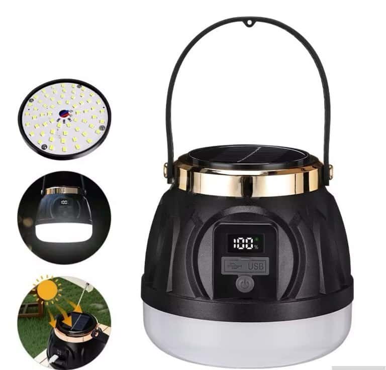Retro camping lantern with USB charging - Tenderyard