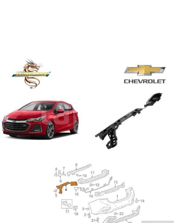 Rear bumper bracket for Chevrolet Cruze 2017 - Tenderyard