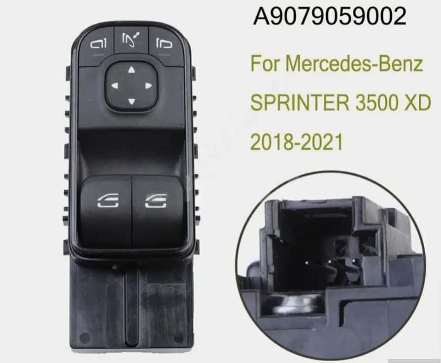Window switch control panel for Mercedes-Benz Sprinter 2018-2021 - Tenderyard