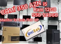 HP Masaüstü Kompüter Dəsti (Intel i5, 12GB RAM, 240GB SSD) — şəkil 1