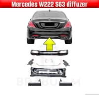 Arxa diffuzer Mercedes W222 S63 — şəkil 16