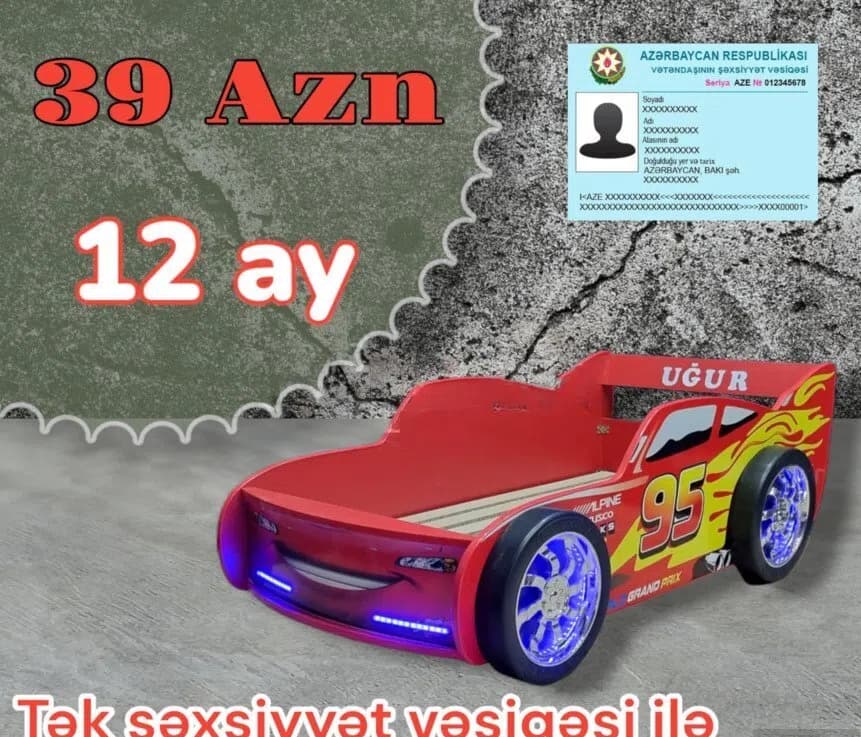 Uşaq çarpayı Qırmızı rəng