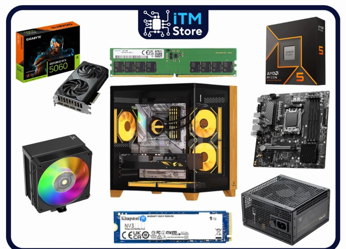 Masaüstü kompüter Gaming PC Ryzen 5 9600X RTX 5060 8GB