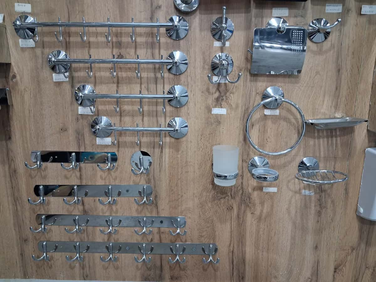 Xrom örtüklü paslanmaz metal hamam asılqanları - Tenderyard
