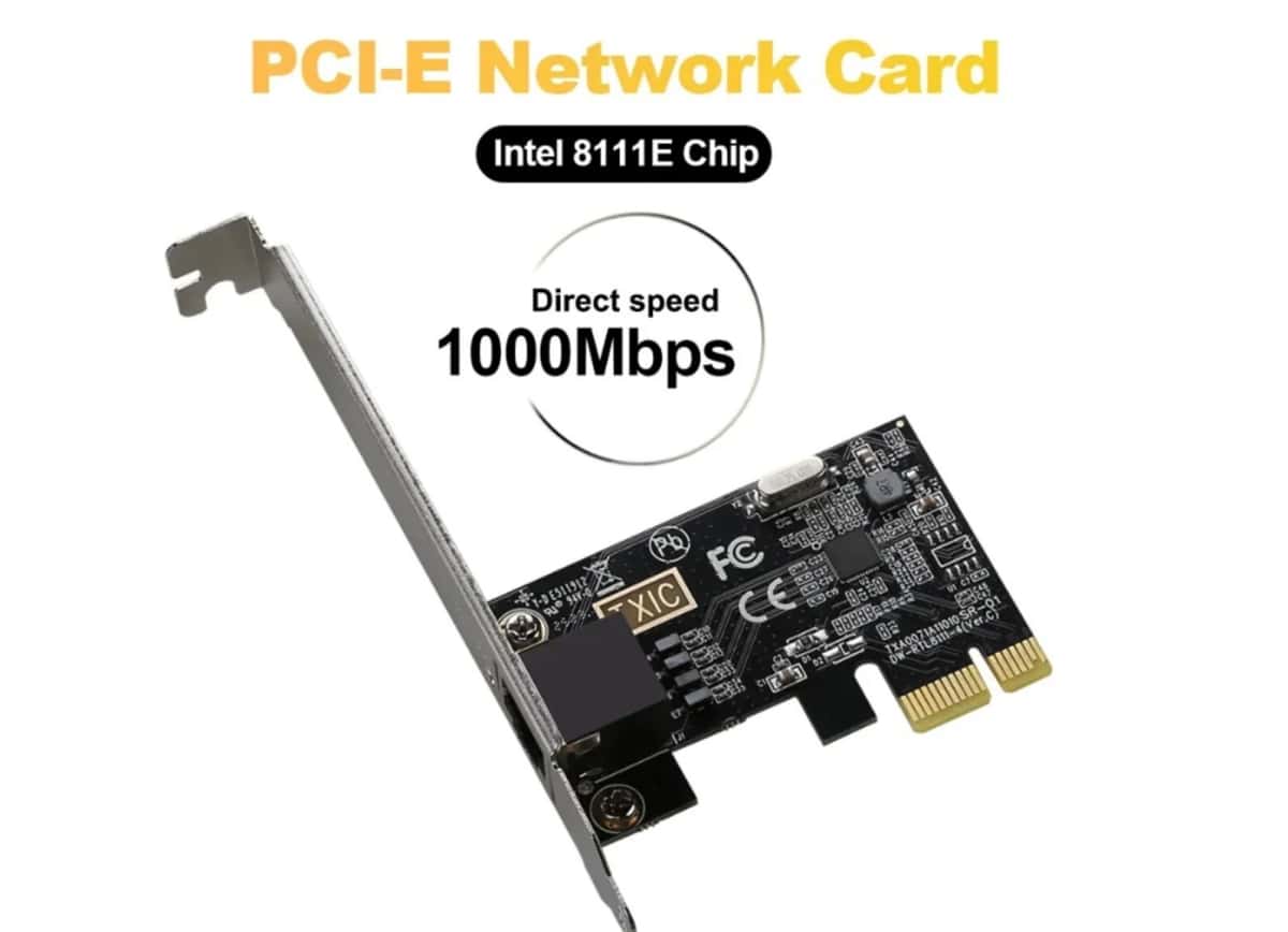 Şəbəkə kartı PCI-E to RJ45 1 Gbps Gigabit Ethernet - Tenderyard