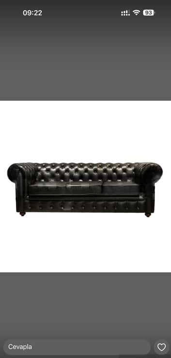 Three-seater sofa, Brown color - Tenderyard
