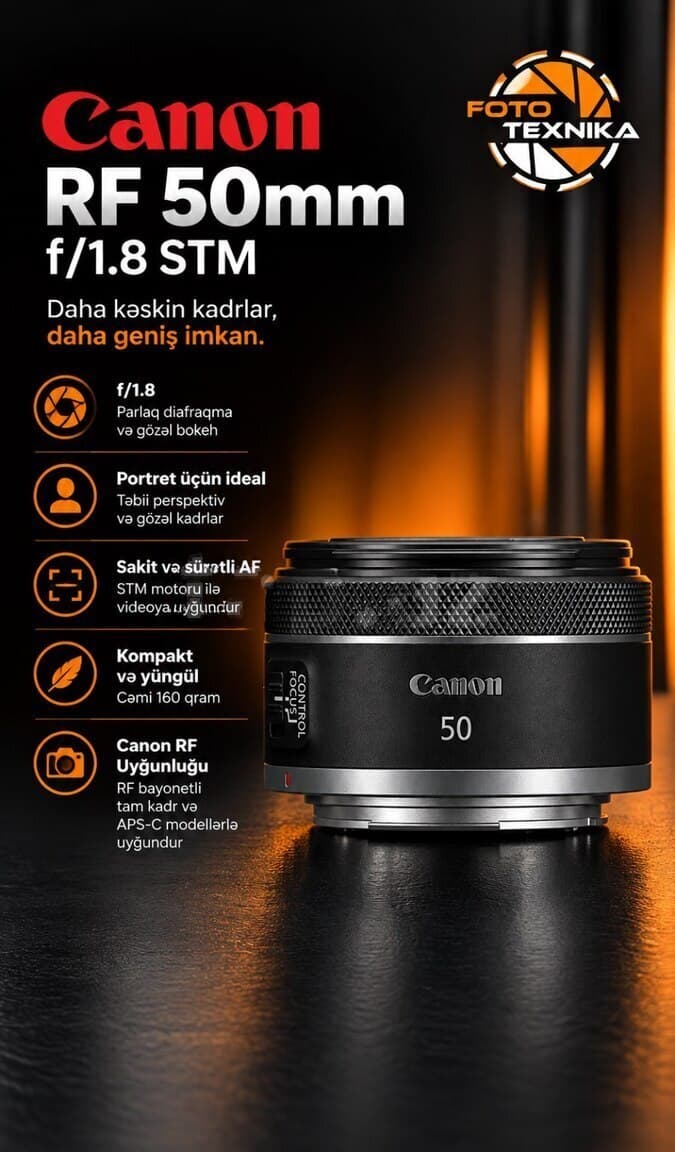 Linza Canon RF 50mm f/1.8 STM