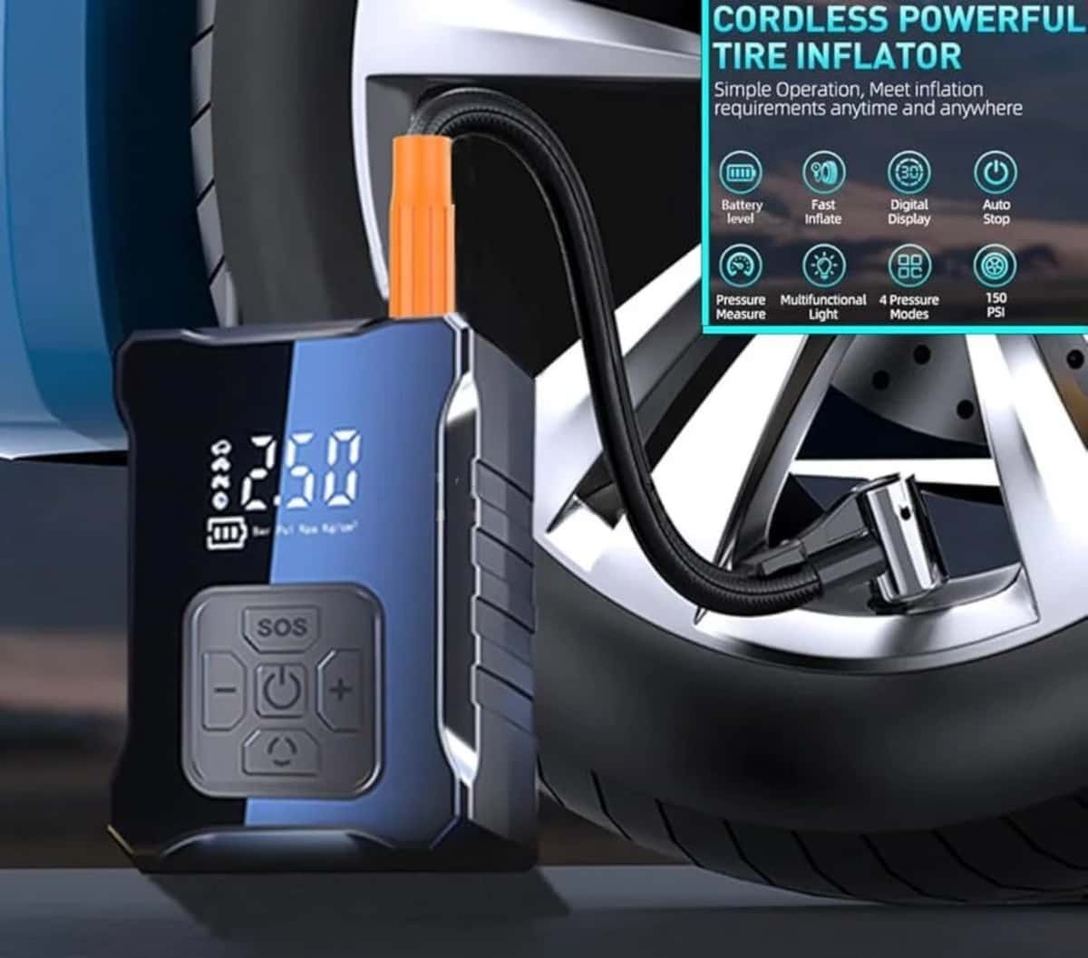 Avtomobil hava kompressoru Eborn portativ - Tenderyard