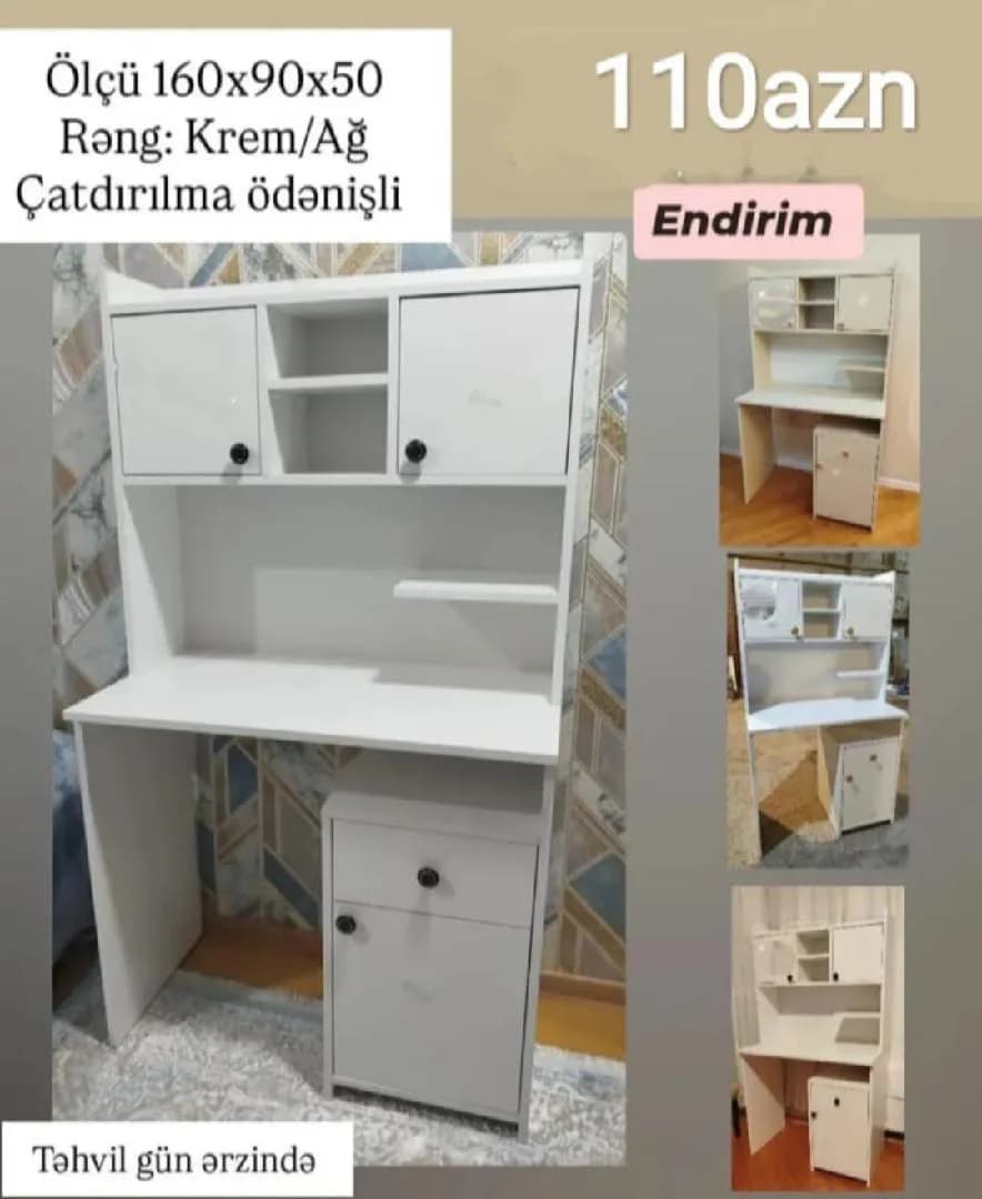 Yazı masası Ağ rəng