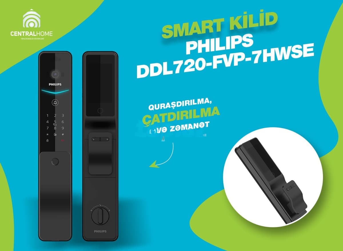 Ağıllı qapı kilidi Philips DDL720-FVP-7HWSE