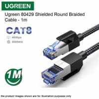 Şəbəkə kabeli Ugreen Cat8 1 metr shielded round braided — şəkil 2