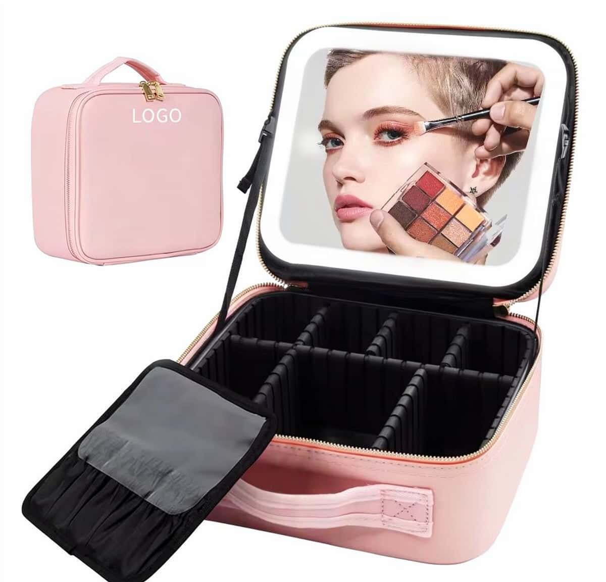 Cosmetic Bag with LED Light and Mirror - Tenderyard