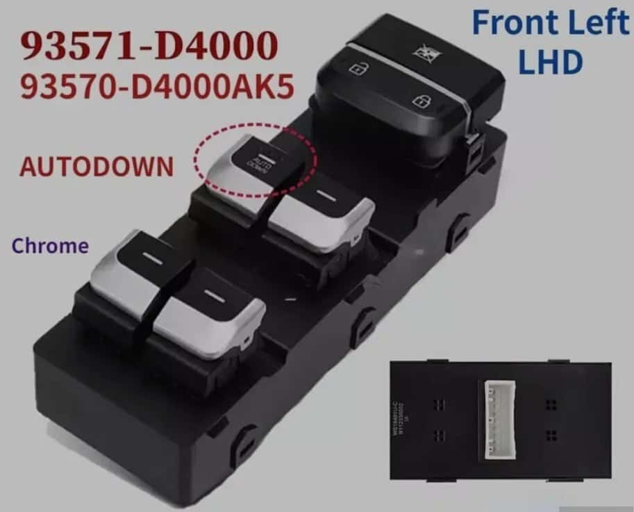 Window switch control panel for Kia Optima, K5, Rio, Sportage - Tenderyard