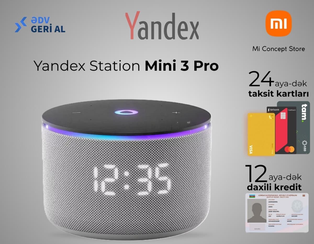Ağıllı dinamik Yandex Station Mini 3 Pro