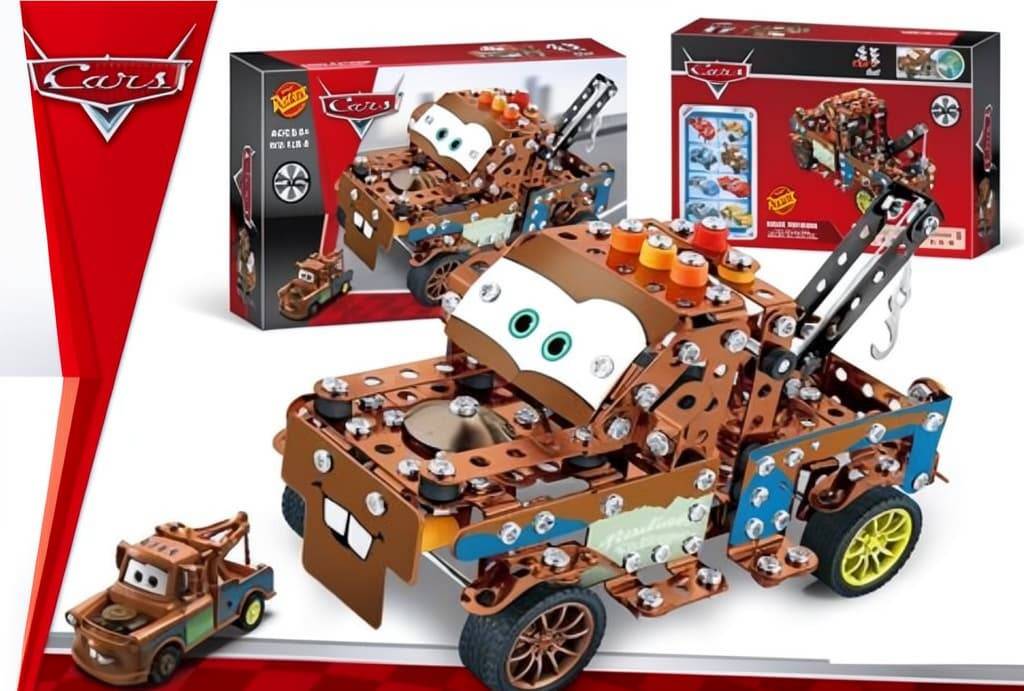 Cars Metal Konstruktor Dəsti 128 hissəli