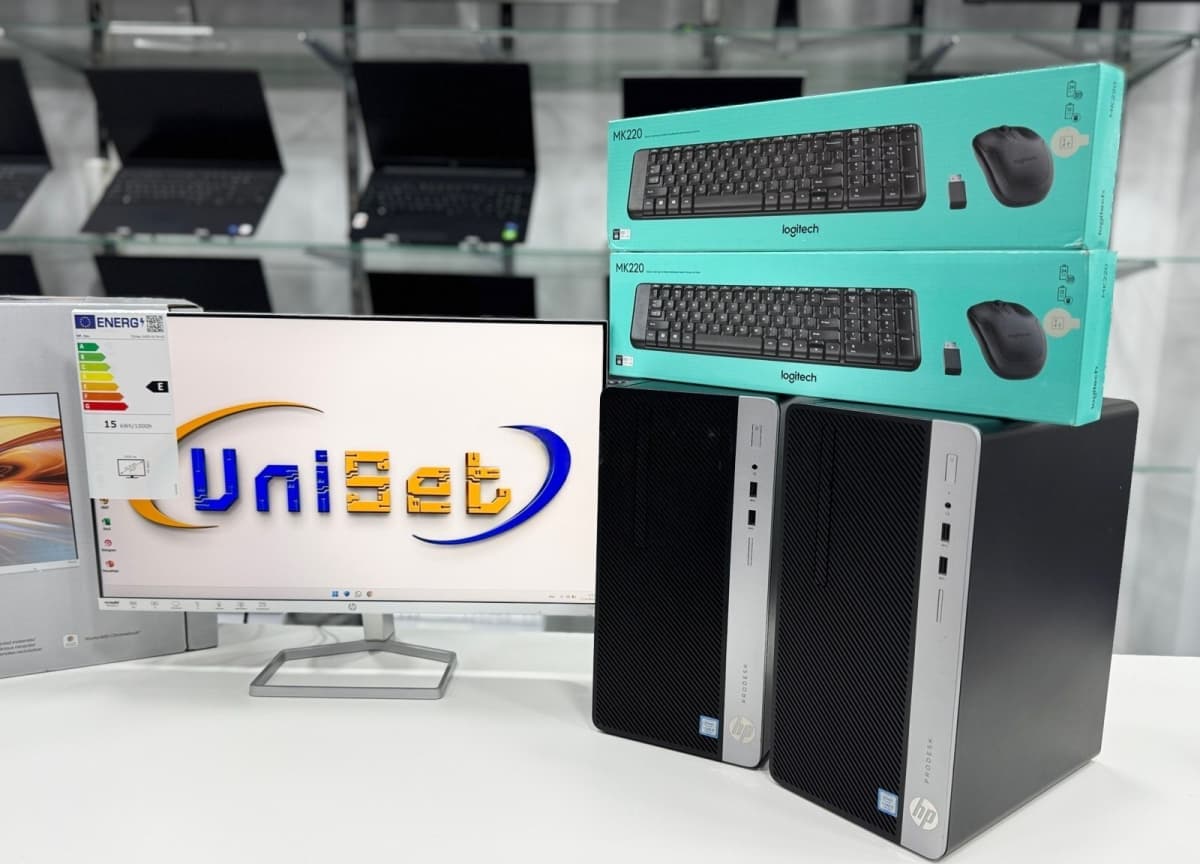 HP ProDesk i5-7th 8GB RAM 512GB SSD 24-inch FHD Monitor