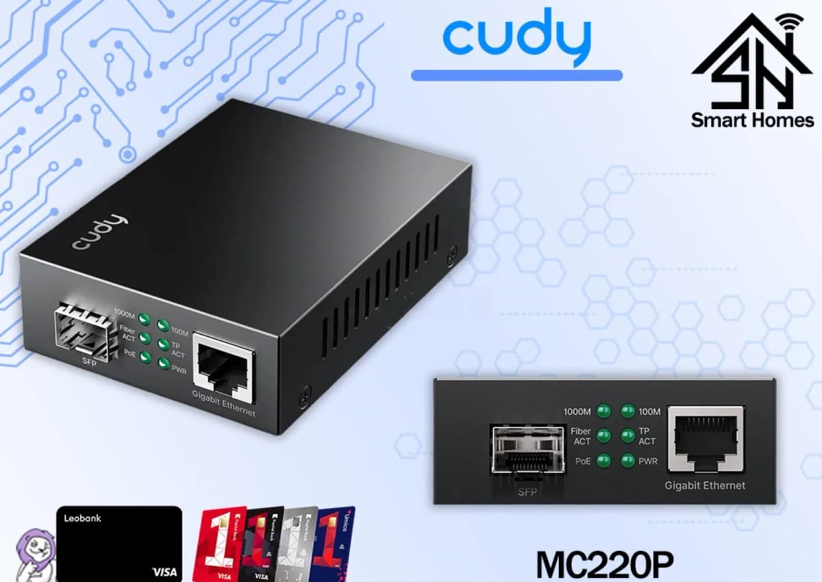 Media konverter Cudy MC220P Gigabit Ethernet PoE+