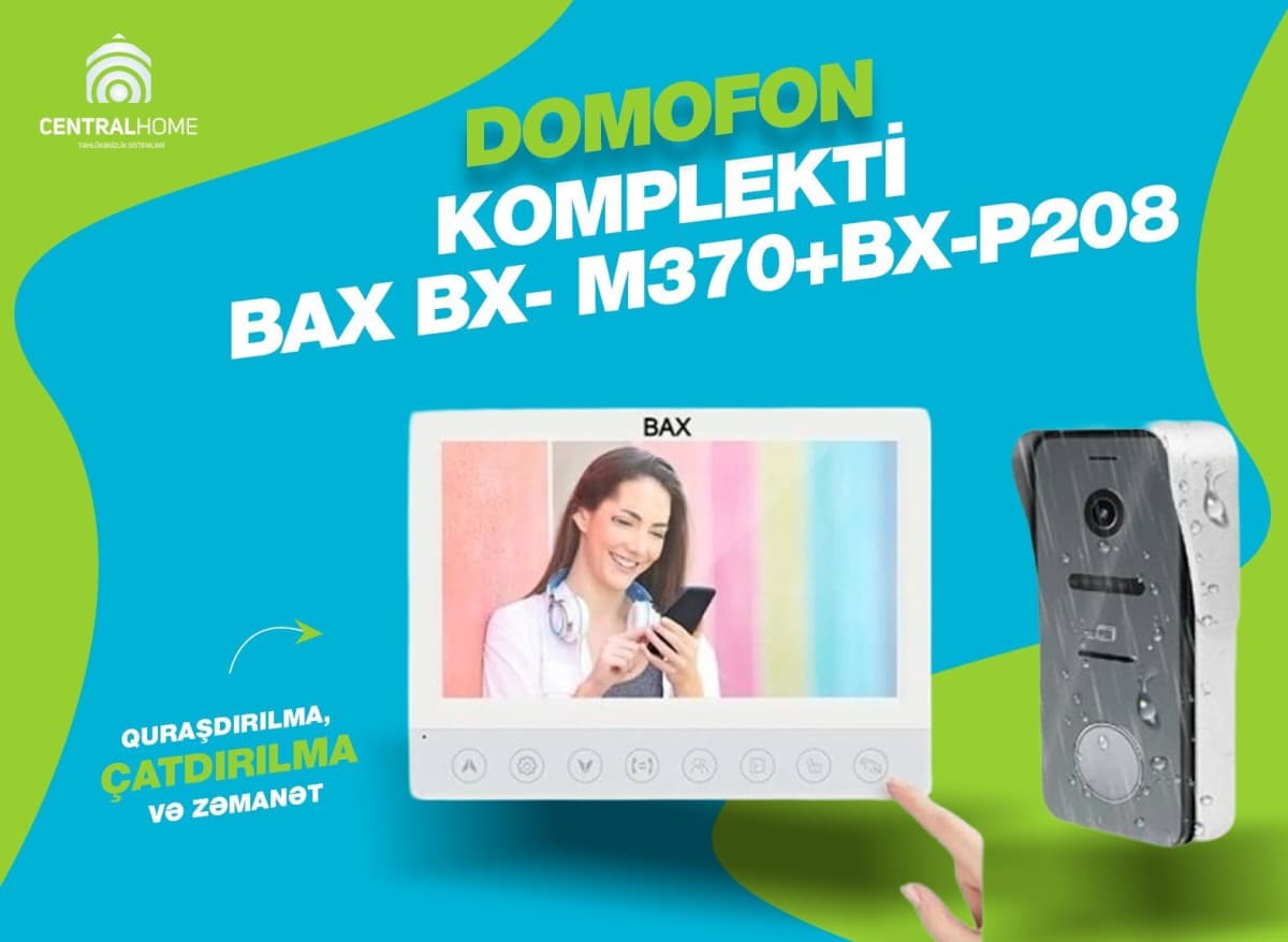 Domofon komplekti BAX BX-M370 + BX-P208