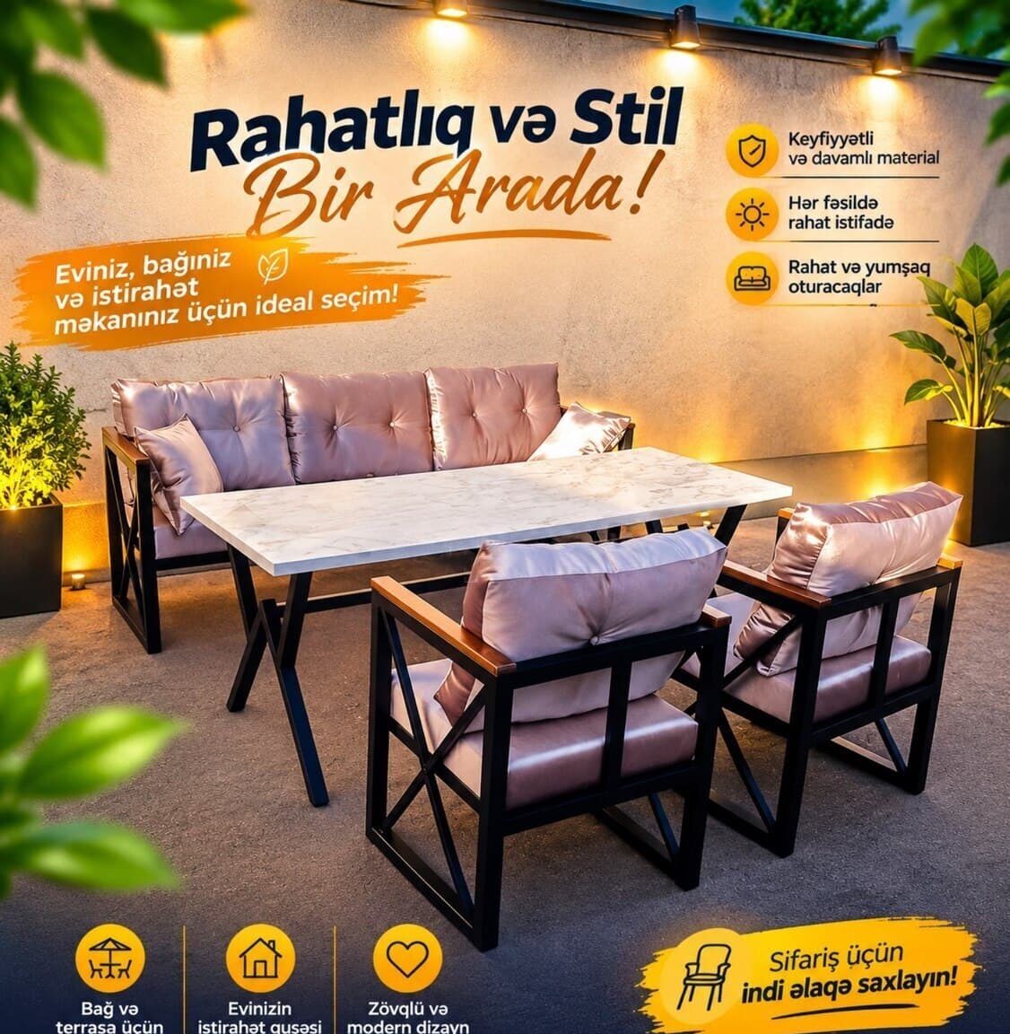 Bağ divanı Qara rəng