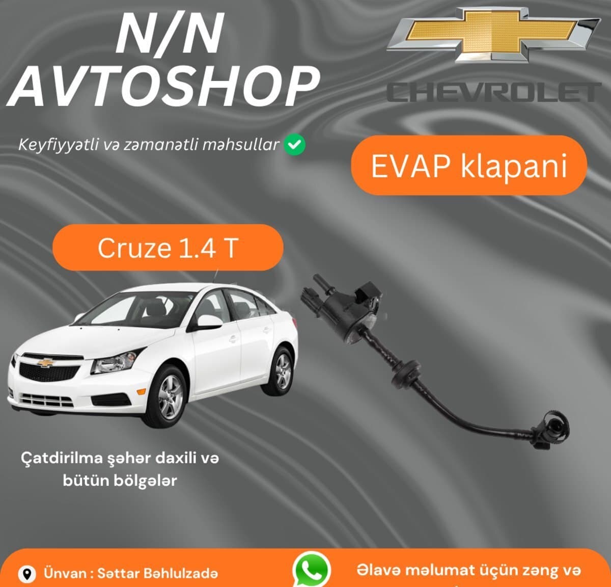Evap sensoru Chevrolet Cruze 1.4T