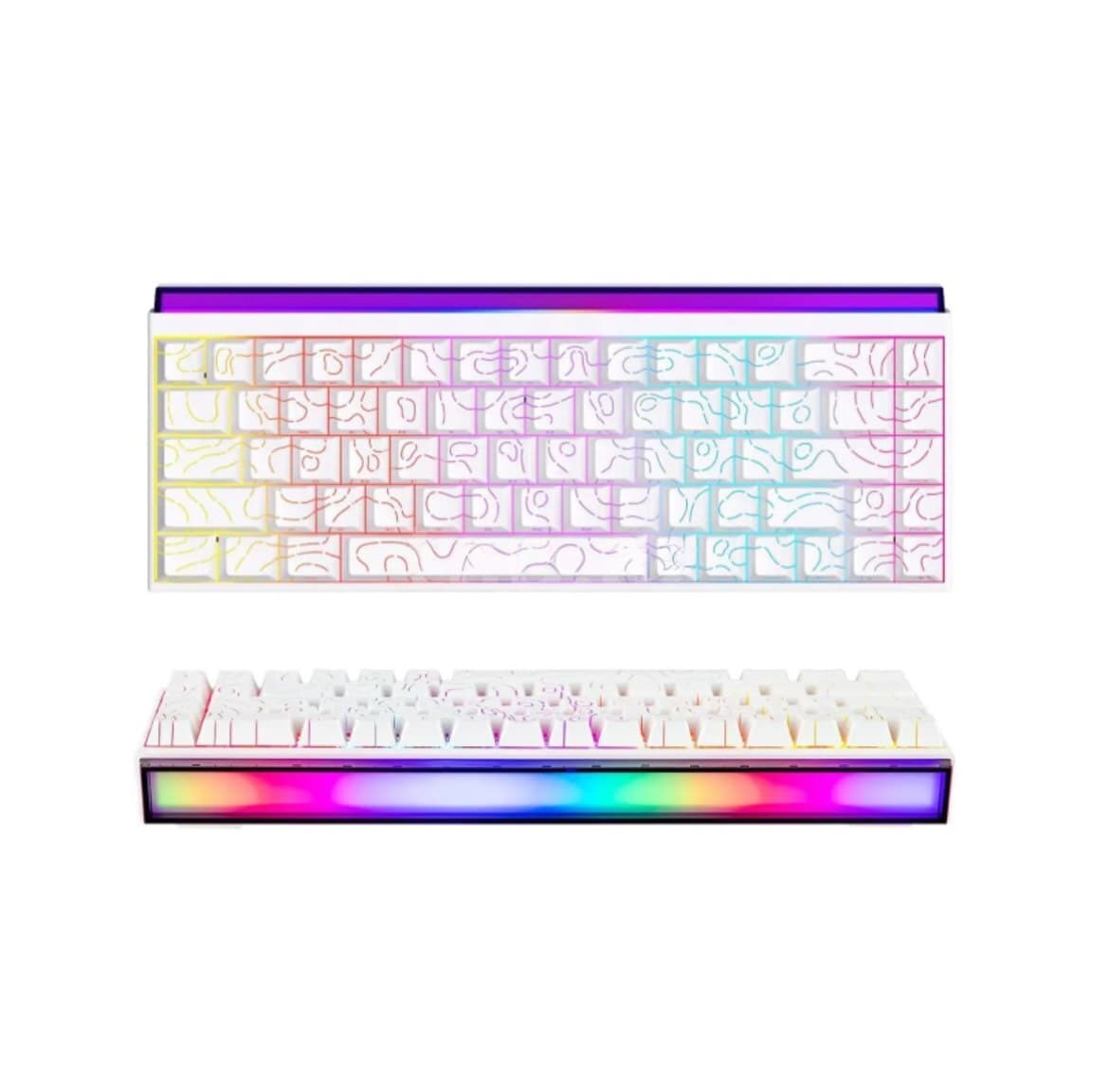 Oyun klaviaturası Ajazz NK68 White