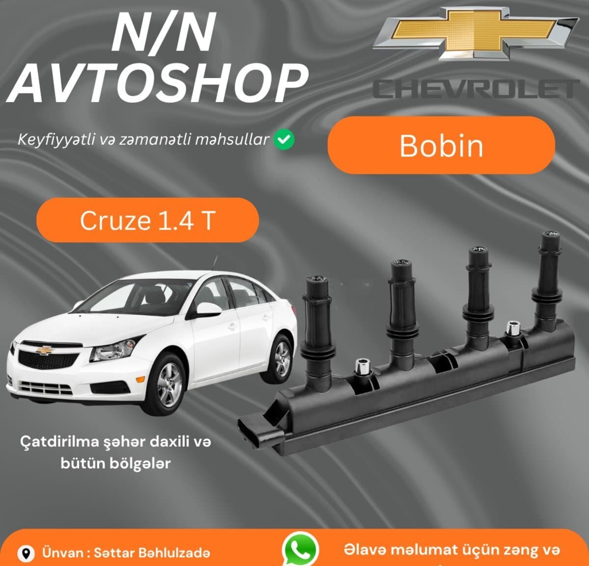 Alışdırma bobini Chevrolet Cruze 1.4T