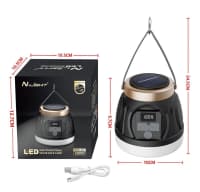 Günəş panelli multifunksional LED fənər 500W — şəkil 1
