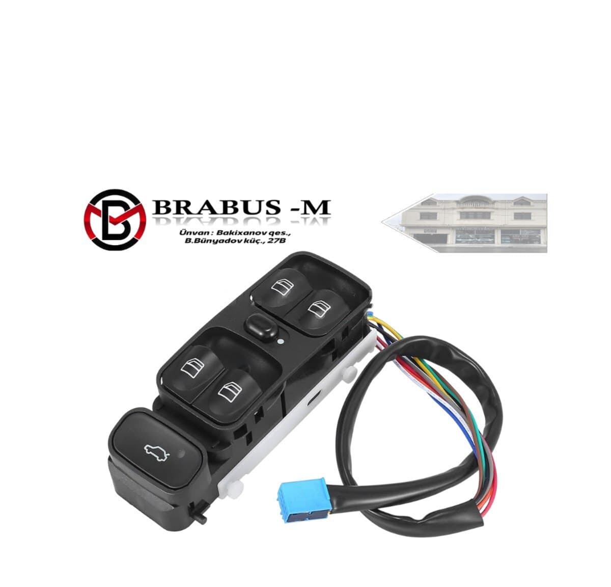 Şüşə qaldıran düymə bloku Mercedes W203