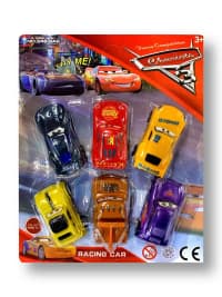 Maşın dəsti Cars, plastik, rəngbərəng, 6 ədəd — şəkil 1