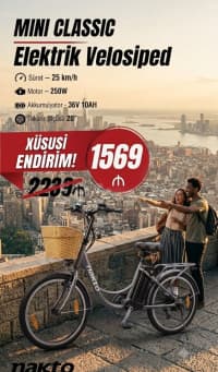Elektrikli velosiped Nakto Mini Classic — şəkil 3