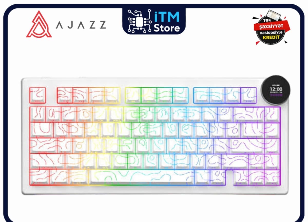 Mexaniki klaviatura Ajazz AK820 V2 White Peach Switch
