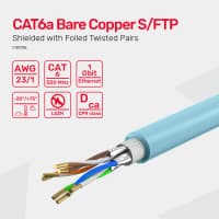 Şəbəkə kabeli Hikvision LSZH 23AWG S/FTP Cat6a DS-1LN6AFPSL4/Blue 1m — şəkil 2