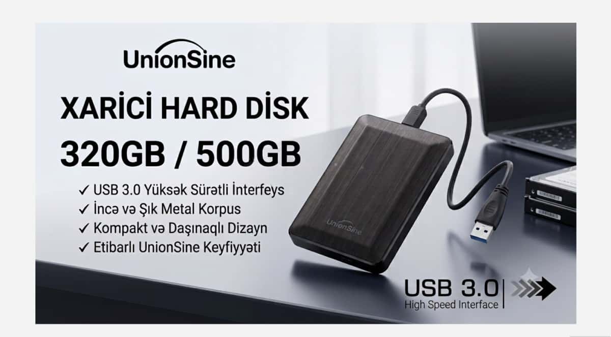 Xarici hard disk 500GB USB 3.0 - Tenderyard