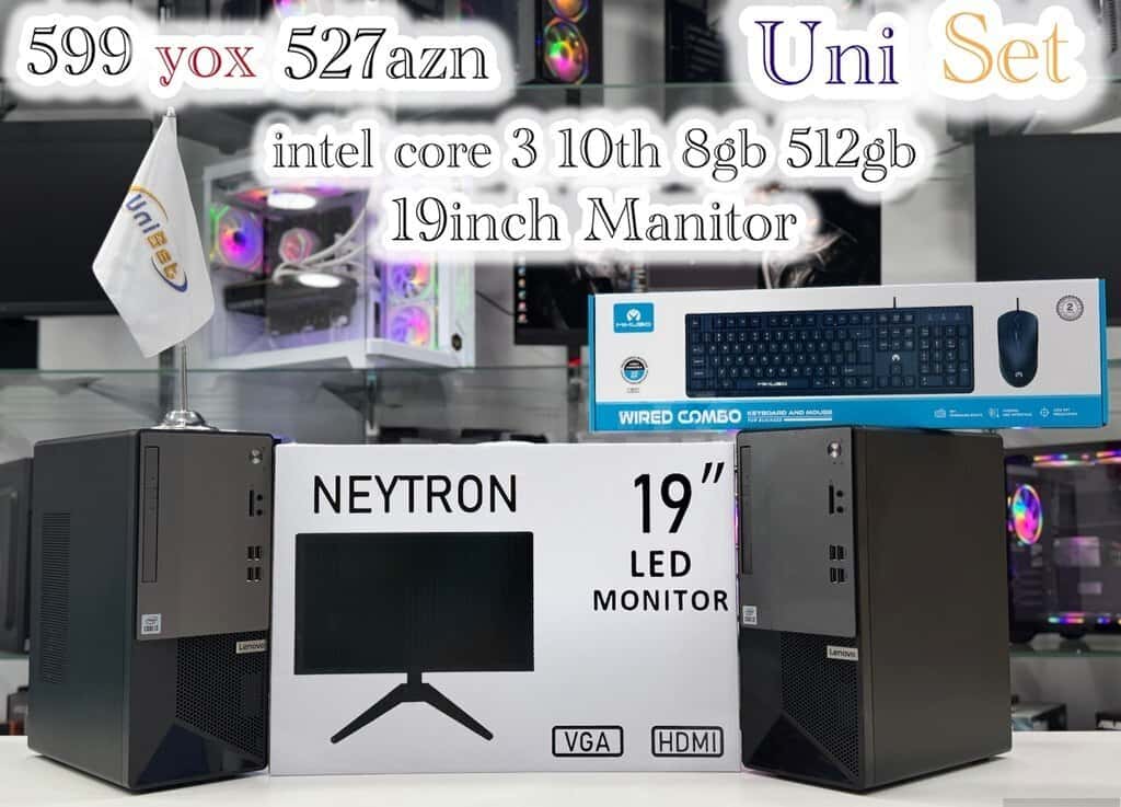 Lenovo Desktop Computer Intel i3 10th Gen 8GB RAM 512GB SSD - Tenderyard