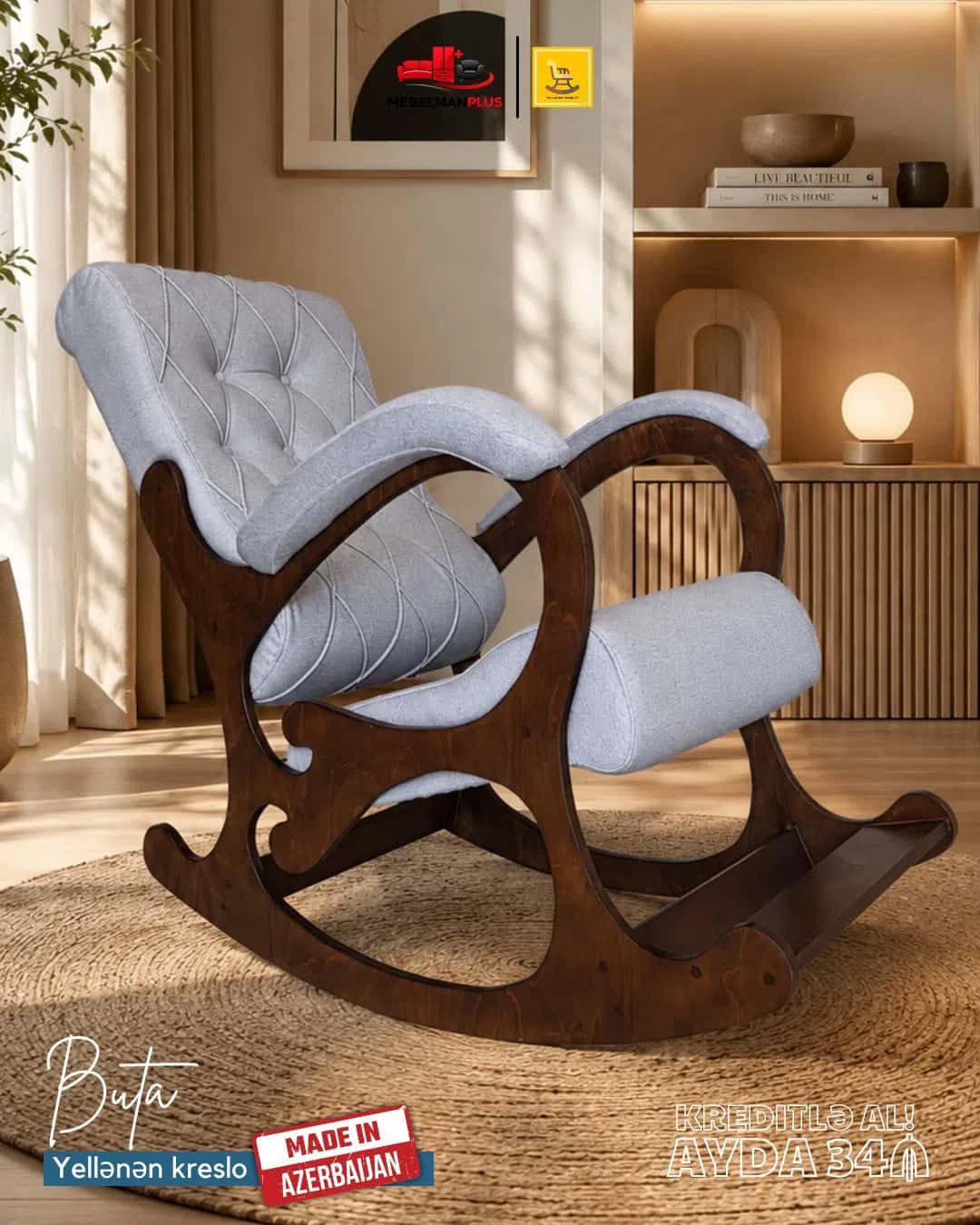 Armchair, Silver color - Tenderyard