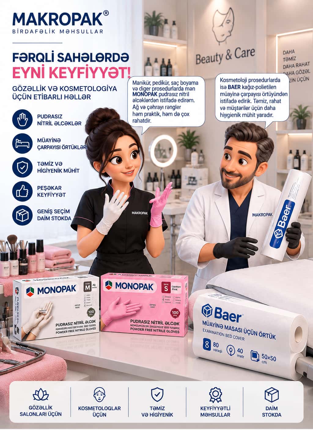 Nitrile gloves and examination table cover - Tenderyard
