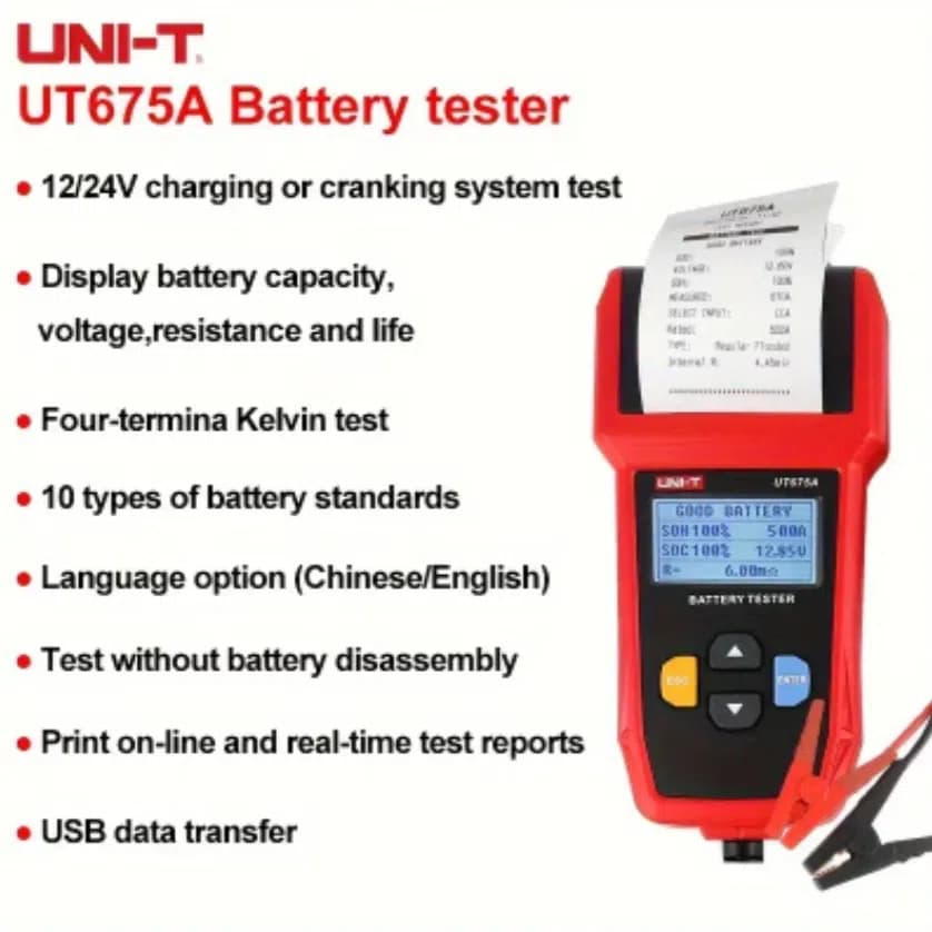 Akkumulyator test cihazı UNI-T UT675A