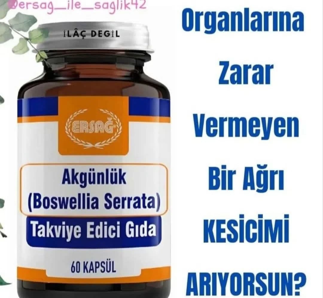 Qida əlavəsi Ersağ Akgünlük Boswellia Serrata 60 kapsul
