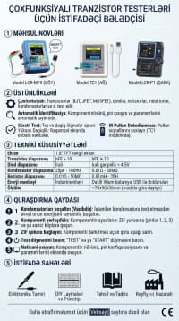 Tranzistor testeri, elektron komponent ölçü cihazı — şəkil 3