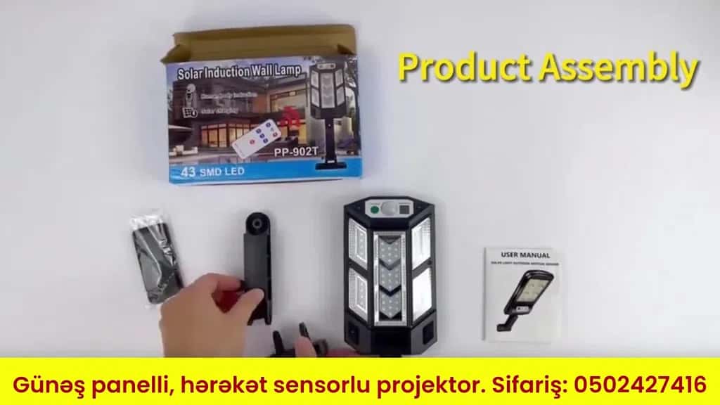Günəş panelli hərəkət sensorlu LED projektor - Tenderyard