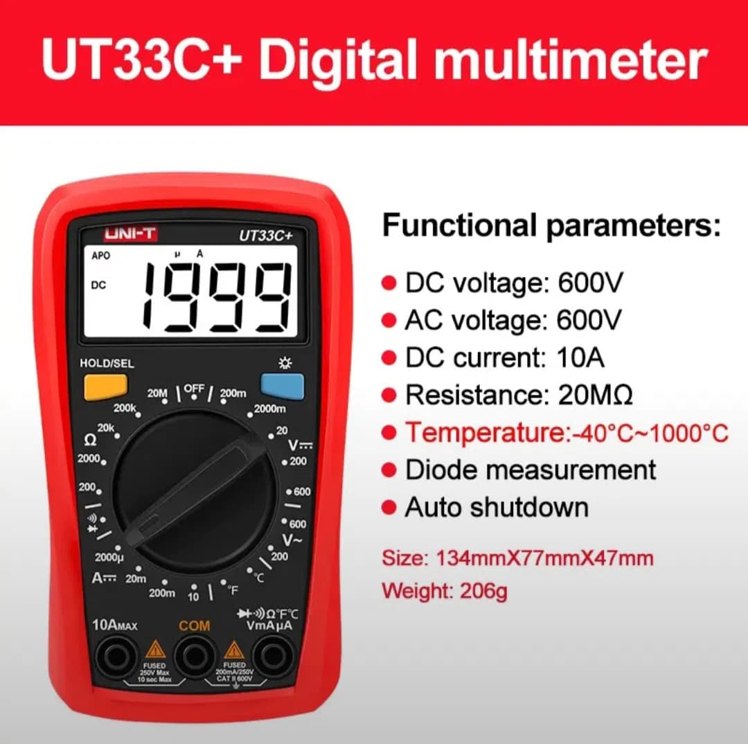 Multimetr UNI-T UT33C+